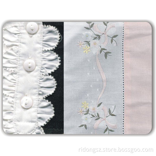 Double needle picot stitch machine with cutter